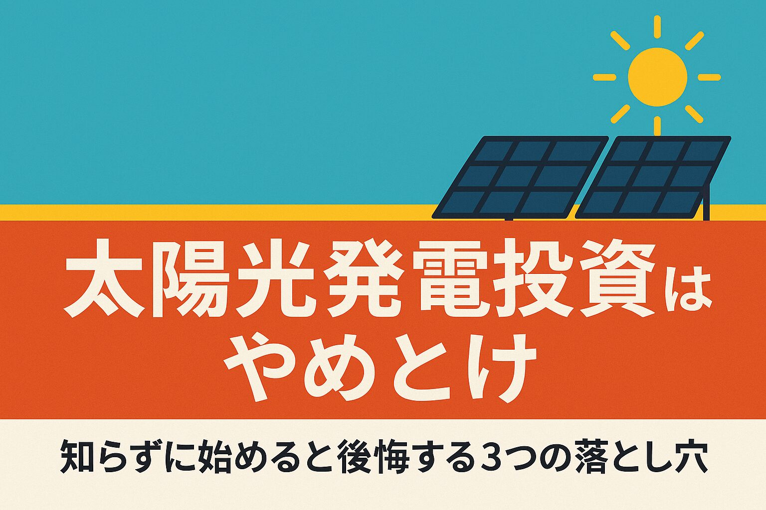 令和を生きるマネー戦略　太陽光発電投資